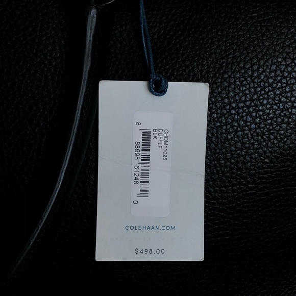Cole Haan Black Leather Duffle Bag - Picture 4 of 4